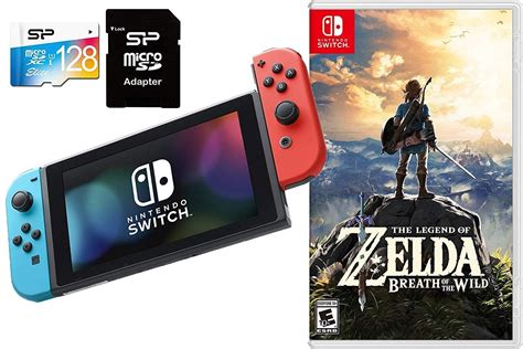 Nintendo Switch Zelda The Legend of Zelda Breath of Wild Bundle: 32GB ...