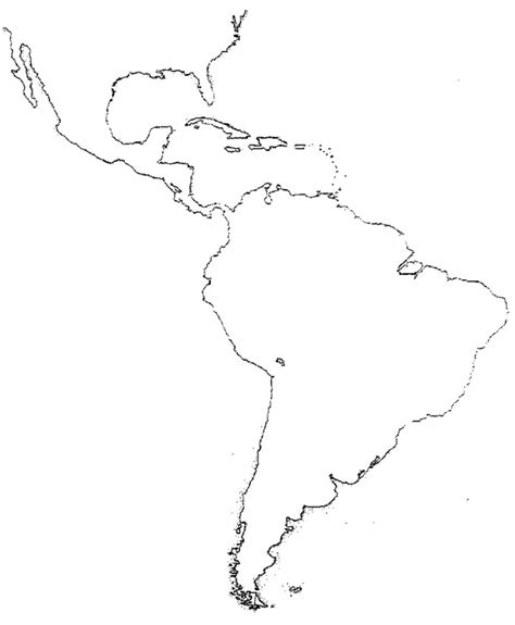 Blank Map Of The Americas Printable - Printable Maps