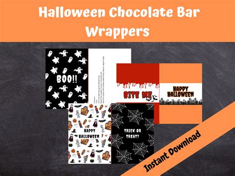 Halloween Chocolate Bar Wrappers, Galaxy Chocolate, Halloween Party ...