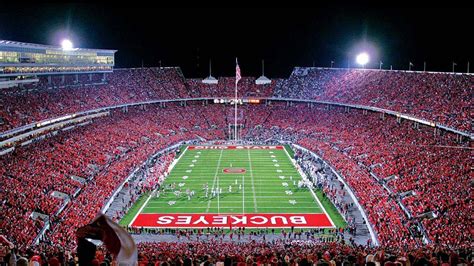 Buckeyes Ohio State Stadium With Players And Audience HD Ohio State ...