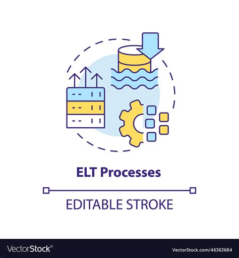 Elt processes concept icon Royalty Free Vector Image