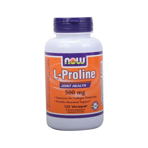 NOW Foods L-Proline 500 mg 120 Veg Caps - Swanson®