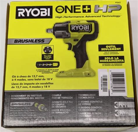 RYOBI P262 ONE+ HP 18V 4 MODE 1/2 Brushless Impact Wrench bare $78.99 - PicClick