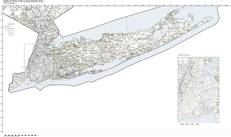 Amazon.com: ZIP Code Map State of New York Long Island Only Laminated ...