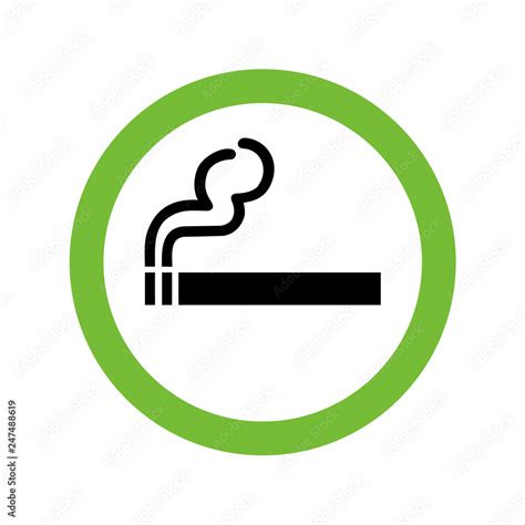 Smoking Area Sign . Vector illustration Stock Vector | Adobe Stock