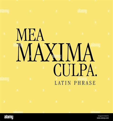 "Mea Maxima Culpa." Latin Phrase Stock Vector Image & Art - Alamy