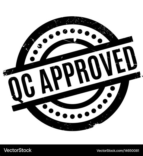 Qc approved rubber stamp Royalty Free Vector Image