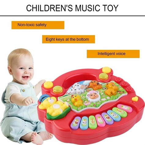 Musical Instrument Toy Baby Kids Animal Farm Piano Developmental Music ...