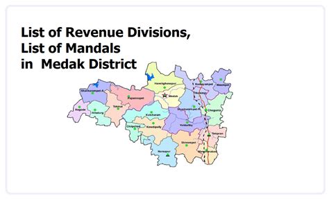 List of Revenue Divisions, Mandals in Medak District