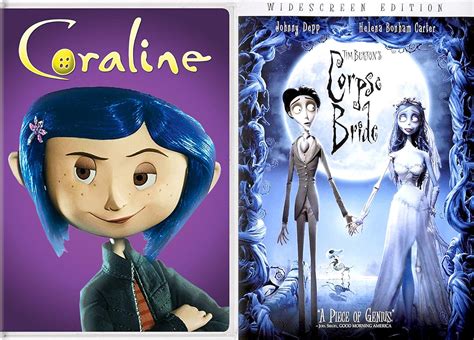 Amazon.com: Tim Burton's Corpse Bride & Coraline DVD Animated Film ...