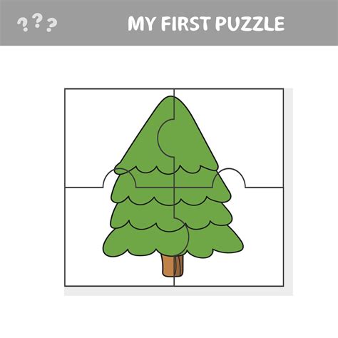 Educational paper game for children, fir-tree. Jigsaw puzzle 4651148 ...