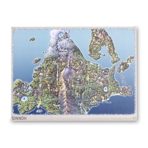 Sinnoh Pokémon Region Maps Poster | Pokémon Center Official Site