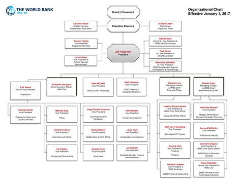 免费 Large World Bank Org Chart | 样本文件在 allbusinesstemplates.com