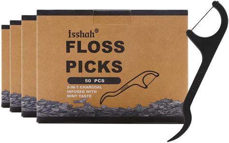 Natural Dental Floss Picks, 200 Count - BPA Free, Vegan, Sustainable ...