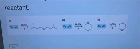 Solved Consider each of these reactions in which an ether is | Chegg.com