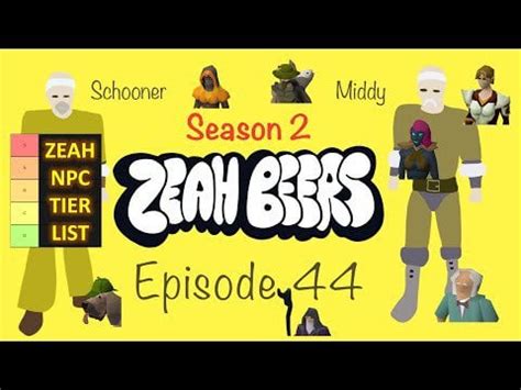 Zeah NPC Tier List - Zeah GIM (Zeah Beers #44) - a very fun episode to make, something good for ...