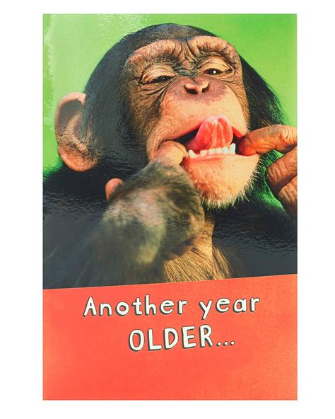 Buy UK Greetings Funny Birthday Card - Monkey Birthday Card - Funny Card for Him - Funny Card ...