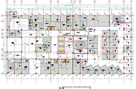 Floor Fire Alarm System Layout AutoCAD Plan Download - Cadbull