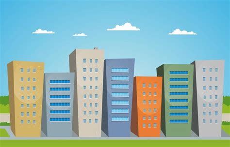 Cartoon Buildings 262871 Vector Art at Vecteezy