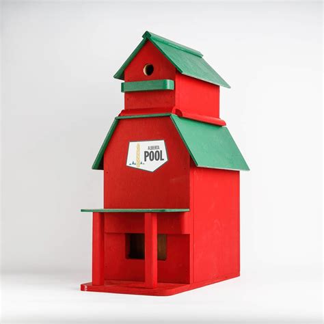 Red Grain Elevator Bird House by Curly Creations - RAM Shop