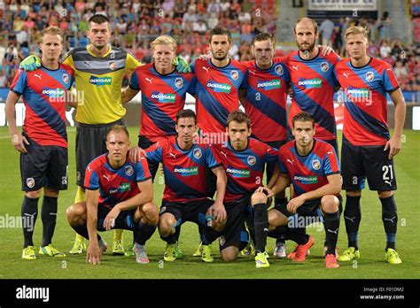 Pilsen, Czech Republic. 5th Aug, 2015. Players of FC Viktoria Plzen ...