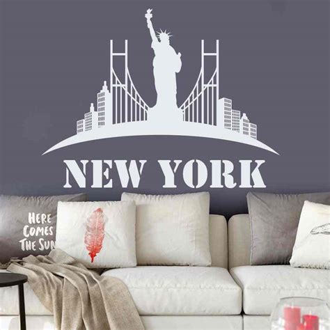 Free download New York Wall Decal City Skyline Statue Of Liberty Decals Vinyl [1000x1000] for ...