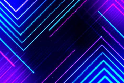 Neon lines background vector free download