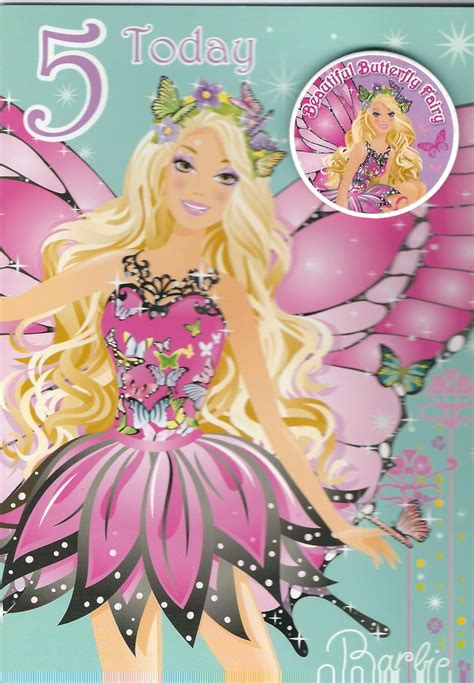 Barbie birthday card 5 today: Amazon.co.uk: Office Products