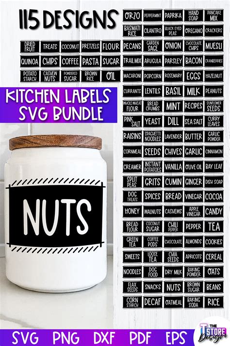 Kitchen Labels SVG Bundle | Kitchen Design SVG | (2260839)