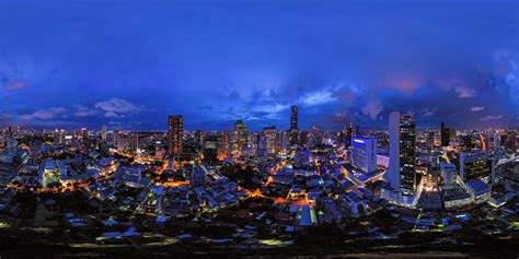 360 Panorama By 180 Degrees Angle Seamless Panorama View Of Aerial View Of Bangkok Downtown ...