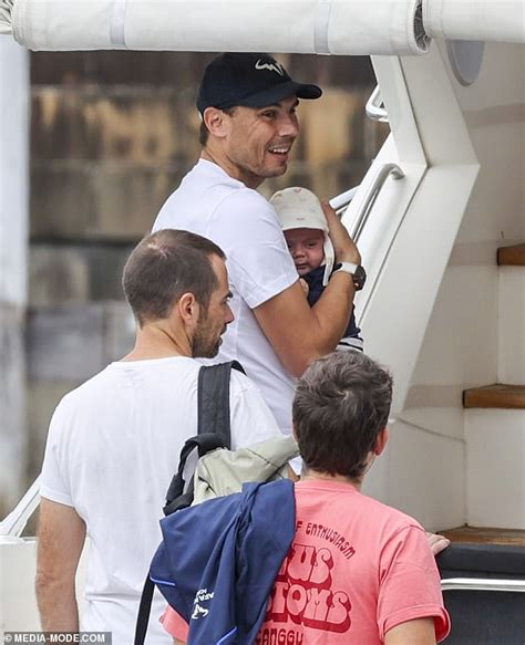 Rafael Nadal cradles his baby boy as he and wife Xisca take in a Sydney Harbour cruise | Daily ...