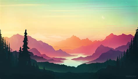 Colorful Sunset Minimal 4k Wallpaper,HD Artist Wallpapers,4k Wallpapers,Images,Backgrounds ...