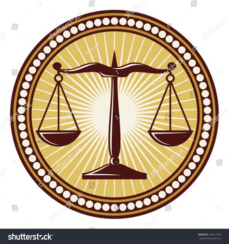 Scales Of Justice Symbol Stock Vector Illustration 100512769 : Shutterstock