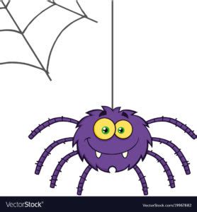 smiling-purple-halloween-spider-cartoon-character-vector-19967882 - T.O ...