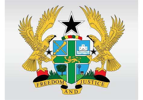 Ghana Coat Of Arms 68818 Vector Art at Vecteezy