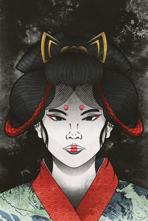 Fanfreak - 'Dark Geisha' | Acrylic Glass Print | Shatter-Resistant Wall Art | V1 Tech