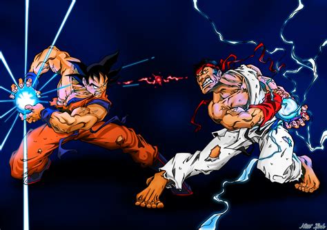 Goku VS Ryu by Niiii-Link on DeviantArt