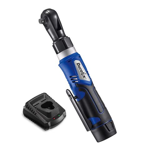 Durofix RW1209P Compact Cordless Ratchet 3/8-inch 12V Max. Torque 45 ft-Lbs, Max. Hand Torque ...