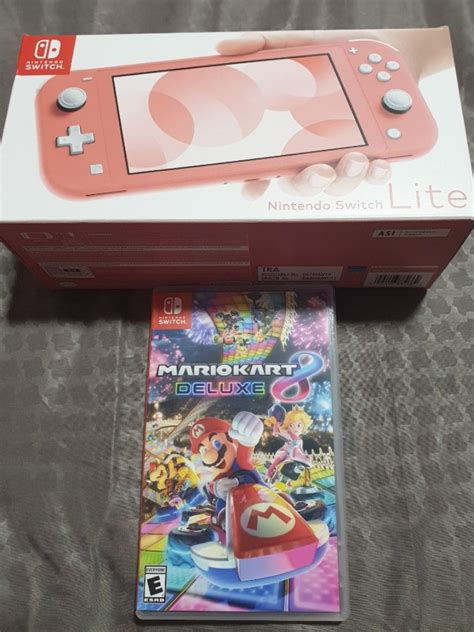 nintendo switch lite & mario kart 8 deluxe, Video Gaming, Video Game ...