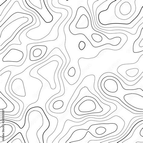 Topographic map background. Actual topography map. Black and white seamless design, classy ...