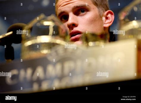 Dortmund's Sven Bender takes part in a press conference at Signal Iduna ...