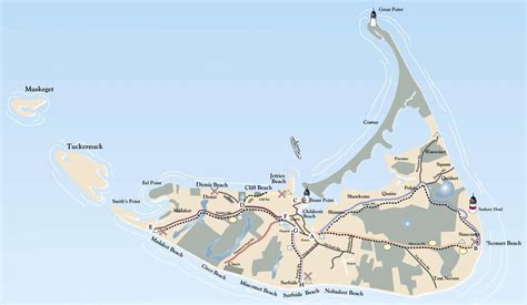 Tourist Map of Nantucket Island - Nantucket Massachusetts • mappery ...