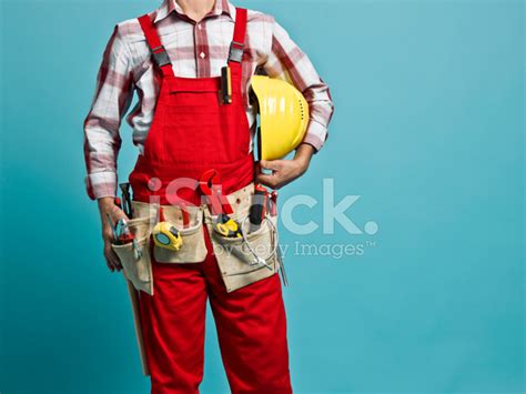 Construction Worker With Tool Belt Stock Photo | Royalty-Free | FreeImages