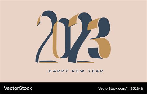 2023 happy new year poster holiday typography Vector Image