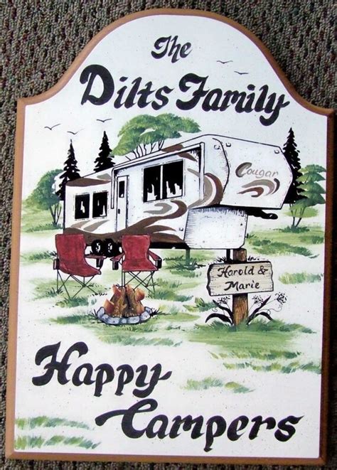 5th Wheel Camper RV PERSONALIZED Camping Welcome Sign