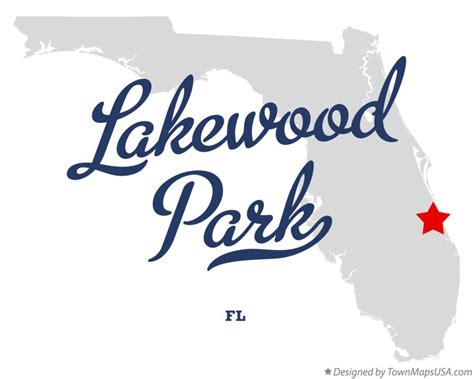 Map of Lakewood Park, FL, Florida