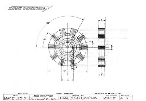 Arc Reactor Technical Drawing by MarkFinn on DeviantArt