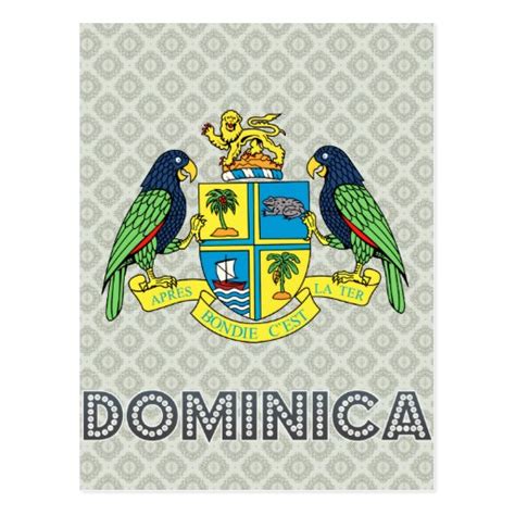 Dominica Coat of Arms Postcard | Zazzle