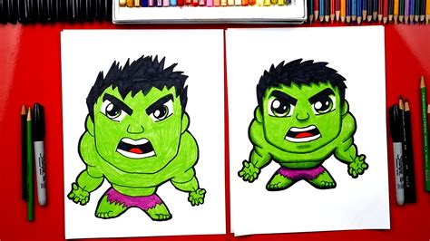 How To Draw Cartoon Hulk - Art For Kids Hub