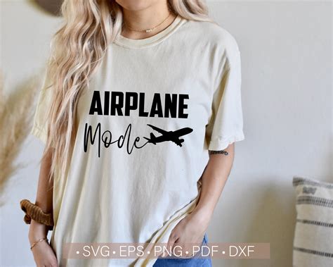 Airplane Mode Svg Airplane Silhouette and Cricut Travel Tee - Etsy